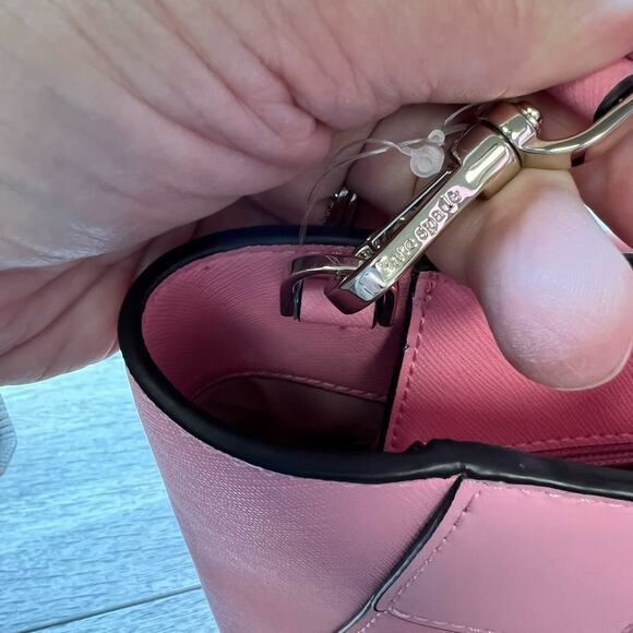 Kate Spade New York Womens Pink Melanie Textured PVC Crossbody Satchel Bag $359 - Picture 10 of 11